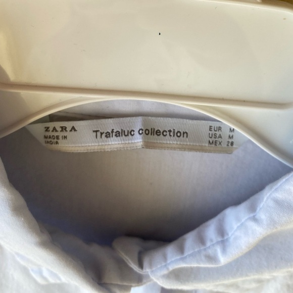 Zara light blue Button-Up Shirt with Black Print - Picture 7 of 9